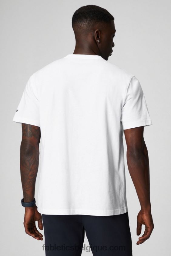 le tee-shirt r&r Hommes Fabletics 404P0T3520 blanc classique f multi