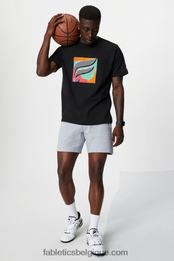 le tee-shirt r&r Hommes Fabletics 404P0T3521 noir multi f