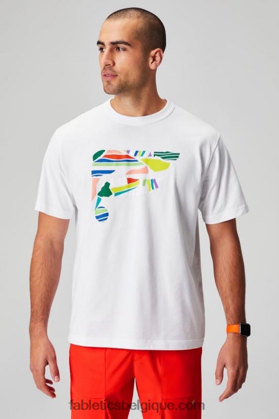 le tee-shirt r&r Hommes Fabletics 404P0T3523 collage blanc classique