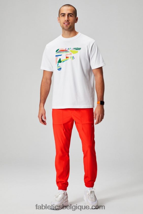 le tee-shirt r&r Hommes Fabletics 404P0T3523 collage blanc classique
