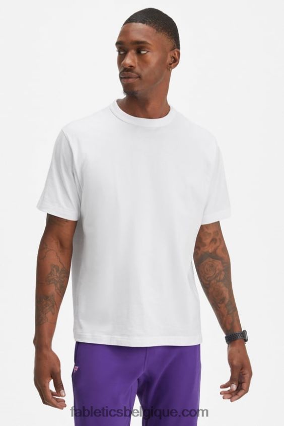 le tee-shirt r&r Hommes Fabletics 404P0T3528 blanc classique