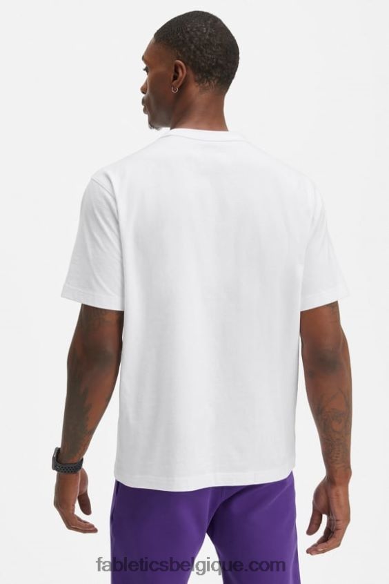 le tee-shirt r&r Hommes Fabletics 404P0T3528 blanc classique