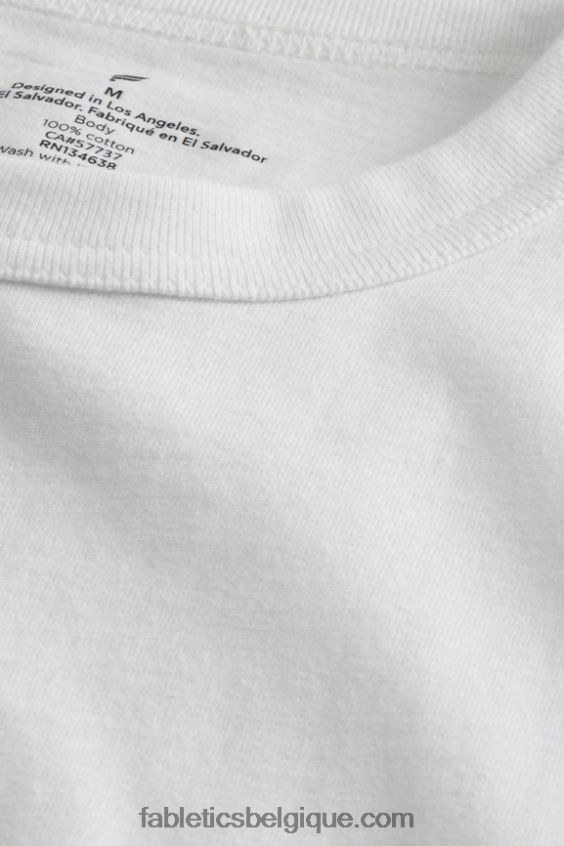 le tee-shirt r&r Hommes Fabletics 404P0T3528 blanc classique