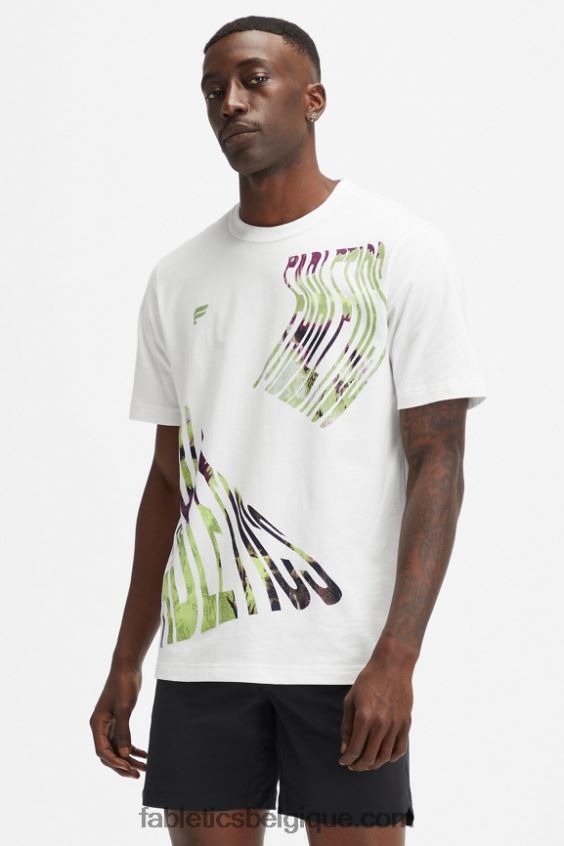 le tee-shirt r&r Hommes Fabletics 404P0T3530 ondelettes blanches