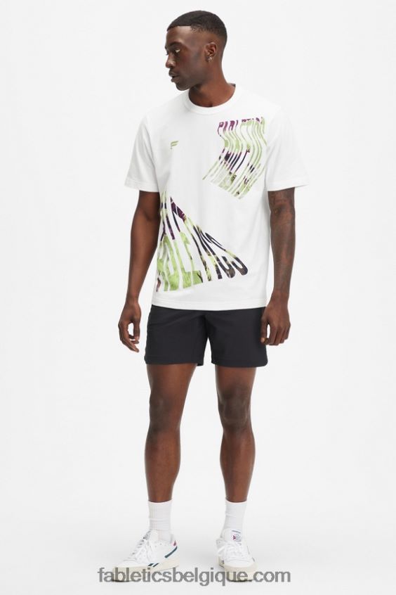 le tee-shirt r&r Hommes Fabletics 404P0T3530 ondelettes blanches