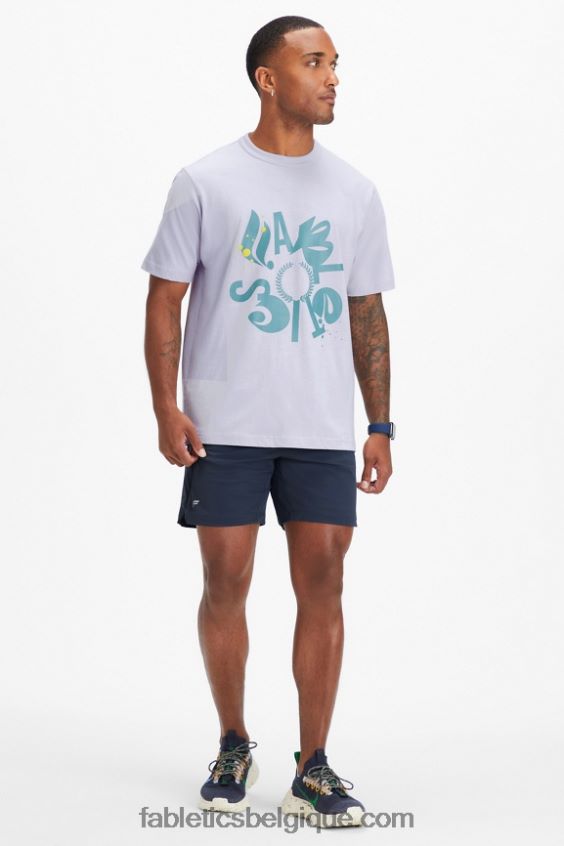 le tee-shirt r&r Hommes Fabletics 404P0T3556 brume lilas shreddin et ridin