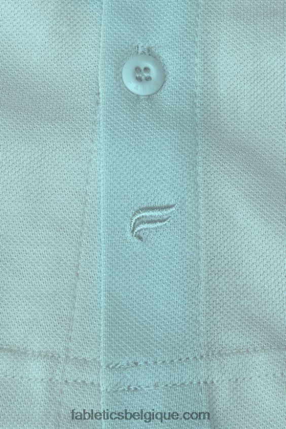 le tiret boutonné à manches courtes vers le haut Hommes Fabletics 404P0T3537 bleu nordique chiné