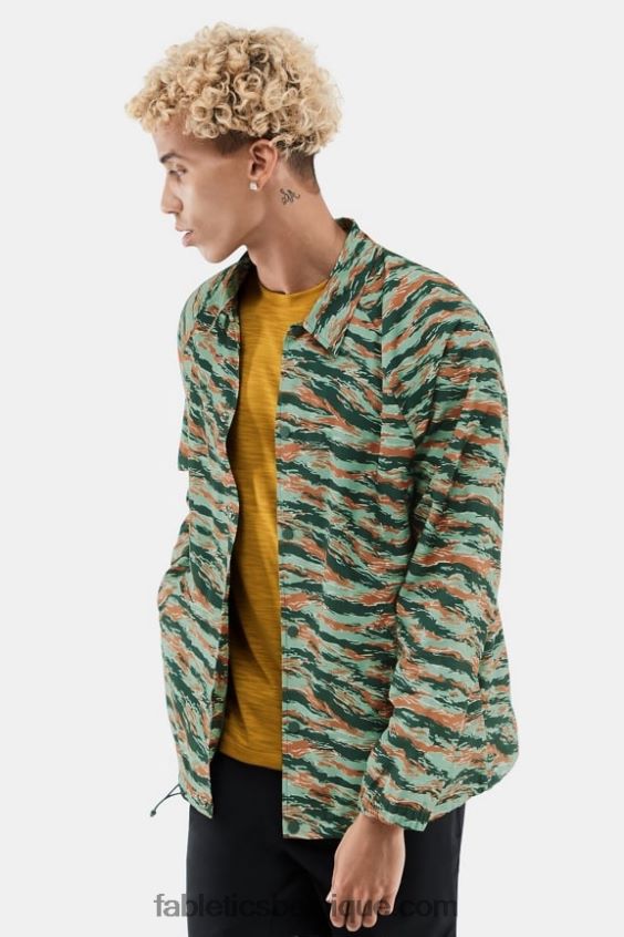 la seule veste d'entraîneur Hommes Fabletics 404P0T3645 grand camouflage de tigre