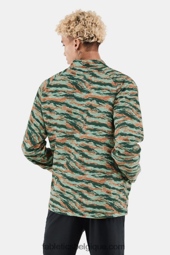 la seule veste d\'entraîneur Hommes Fabletics 404P0T3645 grand camouflage de tigre