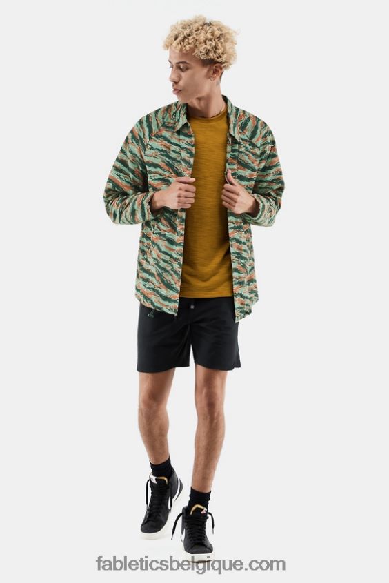 la seule veste d\'entraîneur Hommes Fabletics 404P0T3645 grand camouflage de tigre
