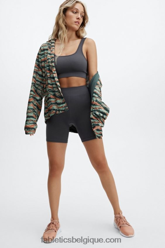 la seule veste d\'entraîneur Hommes Fabletics 404P0T3645 grand camouflage de tigre
