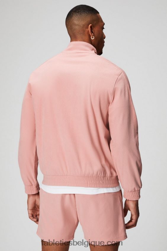 la veste club cord 1/4 zip Hommes Fabletics 404P0T3639 ardoise rose
