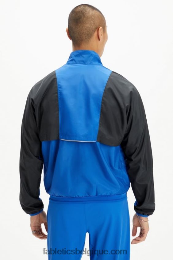la veste d\'intervalle Hommes Fabletics 404P0T3644 bloc bleu de course