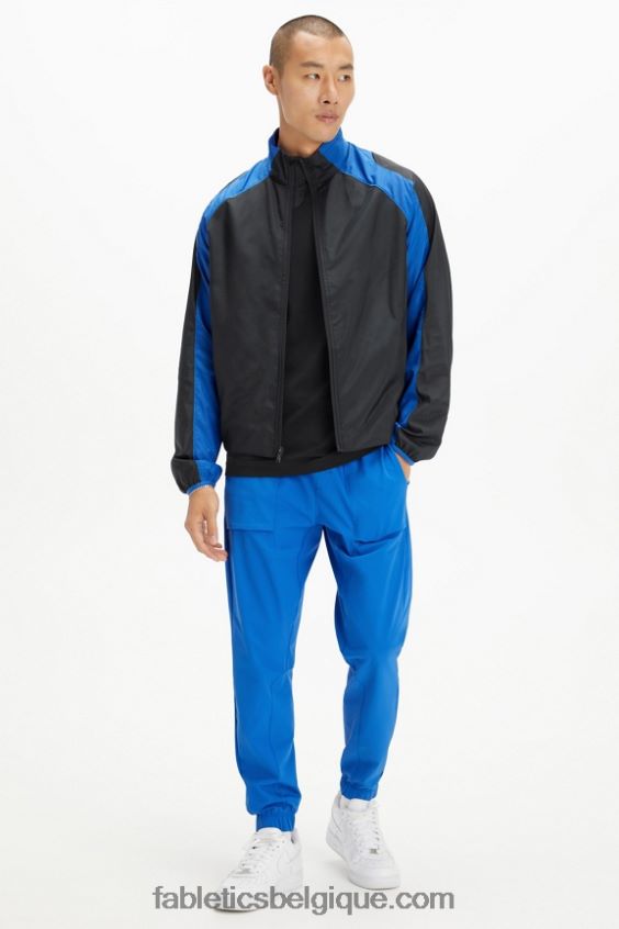 la veste d\'intervalle Hommes Fabletics 404P0T3644 bloc bleu de course